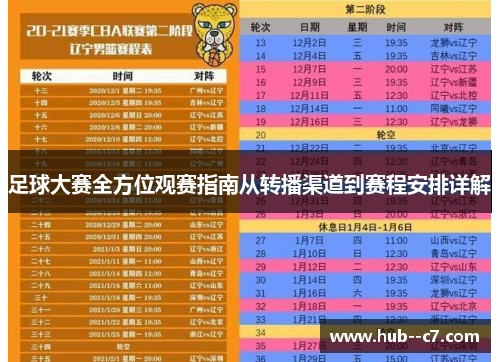 足球大赛全方位观赛指南从转播渠道到赛程安排详解 足球大赛全方位观赛指南从转播渠道到赛程安排详解